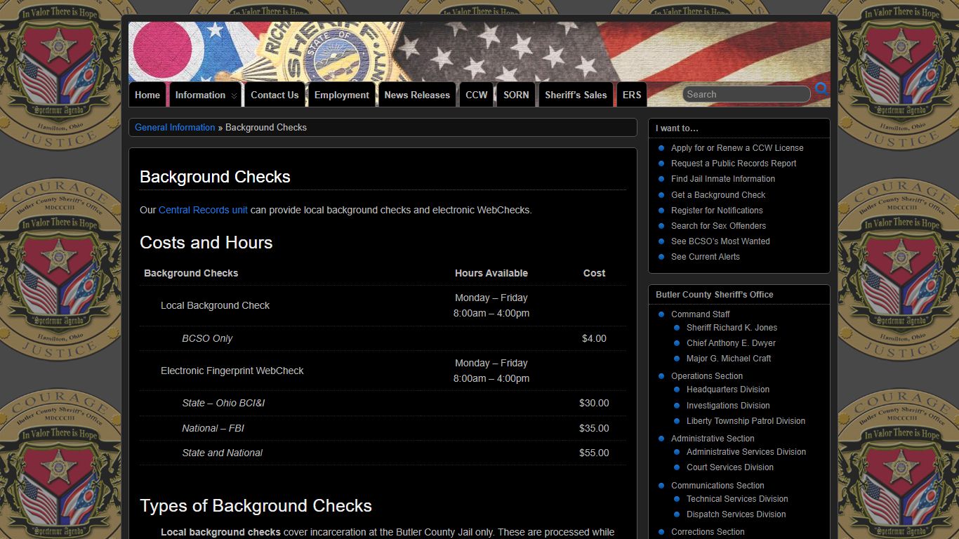 Background Checks » Butler County Sheriff's Office